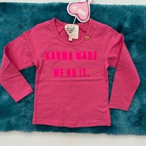 Mim-pi Toddler Girl Long Sleeve Graphic Top Size 104 (4years)